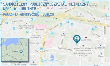 PORADNIA GENETYCZNA - UNIWERSYTECKI SZPITAL KLINICZNY NR 1 W LUBLINIE - STASZICA 14A,  LUBLIN
