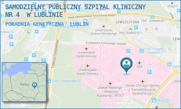 PORADNIA GENETYCZNA - UNIWERSYTECKI SZPITAL KLINICZNY NR 4 W LUBLINIE - DR. K. JACZEWSKIEGO 8,  LUBLIN