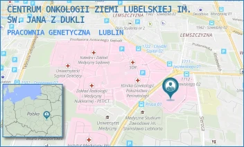 PRACOWNIA GENETYCZNA - CENTRUM ONKOLOGII ZIEMI LUBELSKIEJ IM. ŚW. JANA Z DUKLI - DRA KAZIMIERZA JACZEWSKIEGO 7,  LUBLIN