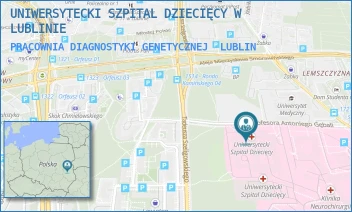 PRACOWNIA DIAGNOSTYKI GENETYCZNEJ - UNIWERSYTECKI SZPITAL DZIECIĘCY W LUBLINIE - PROF. ANTONIEGO GĘBALI 6,  LUBLIN