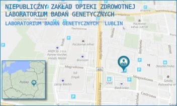 LABORATORIUM BADAŃ GENETYCZNYCH - INNGEN LABORATORIUM BADAŃ GENETYCZNYCH SPÓŁKA Z OGRANICZONĄ ODPOWIEDZIALNOŚCIĄ - MAGNOLIOWA 2,  LUBLIN