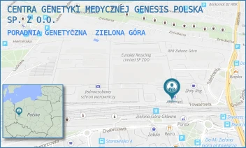 PORADNIA GENETYCZNA - DIAGNOSTYKA GENESIS SPÓLKA Z OGRANICZONĄ ODPOWIEDZIALNOŚCIĄ Z SIEDZIBĄ W POZNANIU - UL. TOWAROWA 20,  ZIELONA GÓRA