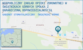 GABINET STOMATOLOGICZNY - NIEPUBLICZNY ZAKŁAD OPIEKI ZDROWOTNEJ W ŚWIĄTNIKACH GÓRNYCH SPÓŁKA Z OGRANICZONĄ ODPOWIEDZIALNOŚCIĄ - UL. KRAKOWSKA 2,  ŚWIĄTNIKI GÓRNE