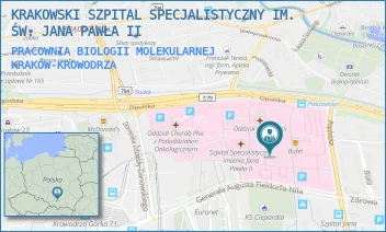 PRACOWNIA BIOLOGII MOLEKULARNEJ - KRAKOWSKI SZPITAL SPECJALISTYCZNY IM. ŚW. JANA PAWŁA II - UL. PRĄDNICKA 80,  KRAKÓW-KROWODRZA