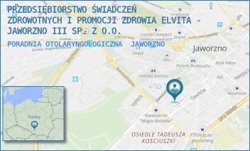 PORADNIA OTOLARYNGOLOGICZNA - PRZEDSIĘBIORSTWO ŚWIADCZEŃ ZDROWOTNYCH I PROMOCJI ZDROWIA ELVITA - JAWORZNO III SP. Z O.O. - UL. GWARKÓW 1,  JAWORZNO