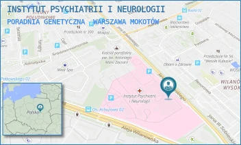 PORADNIA GENETYCZNA - INSTYTUT PSYCHIATRII I NEUROLOGII - JANA III SOBIESKIEGO 9,  WARSZAWA MOKOTÓW