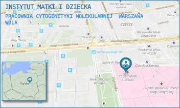 PRACOWNIA CYTOGENETYKI MOLEKULARNEJ - INSTYTUT MATKI I DZIECKA - MARCINA KASPRZAKA 17 A,  WARSZAWA WOLA