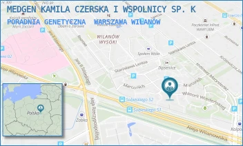 PORADNIA GENETYCZNA - MEDGEN KAMILA CZERSKA I WSPOLNICY SP. K - WIKTORII WIEDEŃSKIEJ 9A,  WARSZAWA WILANÓW