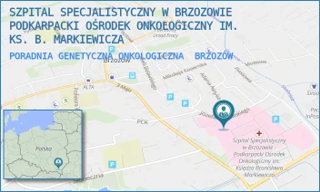 PORADNIA GENETYCZNA ONKOLOGICZNA - SZPITAL SPECJALISTYCZNY W BRZOZOWIE PODKARPACKI OŚRODEK ONKOLOGICZNY IM. KS. B. MARKIEWICZA - KS. J. BIELAWSKIEGO 18, BRZOZÓW