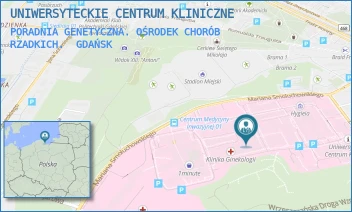 PORADNIA GENETYCZNA. OŚRODEK CHORÓB RZADKICH. - UNIWERSYTECKIE CENTRUM KLINICZNE - UL. DĘBINKI 7,  GDAŃSK