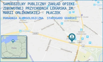 PORADNIA ALERGOLOGICZNA - SAMODZIELNY PUBLICZNY ZAKŁAD OPIEKI ZDROWOTNEJ PRZYCHODNIA LEKARSKA IM. MARII ORLIKOWSKIEJ - PŁACZEK - UL. ALEJA WOJSKA POLSKIEGO 27A,  STAROGARD GDAŃSKI
