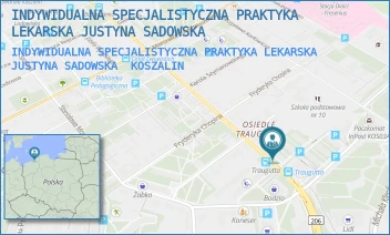 INDYWIDUALNA SPECJALISTYCZNA PRAKTYKA LEKARSKA JUSTYNA SADOWSKA - INDYWIDUALNA SPECJALISTYCZNA PRAKTYKA LEKARSKA JUSTYNA SADOWSKA - TRAUGUTTA 31/2, KOSZALIN