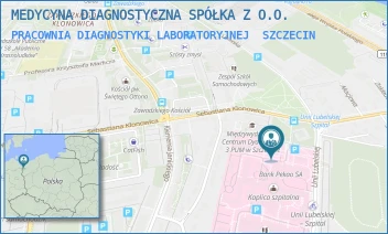 PRACOWNIA DIAGNOSTYKI LABORATORYJNEJ - MEDYCYNA DIAGNOSTYCZNA SPÓŁKA Z O.O. - UNII LUBELSKIEJ 1,  SZCZECIN