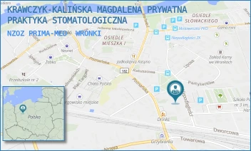 NZOZ PRIMA-MED - KRAWCZYK-KALIŃSKA MAGDALENA PRYWATNA PRAKTYKA STOMATOLOGICZNA - PARTYZANTÓW 14,  WRONKI