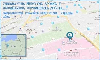 ONKOLOGICZNA PORADNIA GENETYCZNA - INNOWACYJNA MEDYCYNA SPÓŁKA Z OGRANICZONĄ ODPOWIEDZIALNOŚCIĄ - WAZÓW 42,  ZIELONA GÓRA