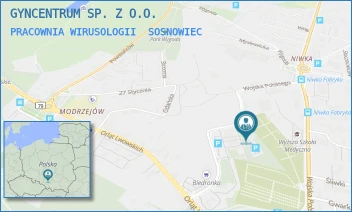 PRACOWNIA WIRUSOLOGII - GYNCENTRUM SP. Z O.O. - UL. WOJSKA POLSKIEGO 8A,  SOSNOWIEC